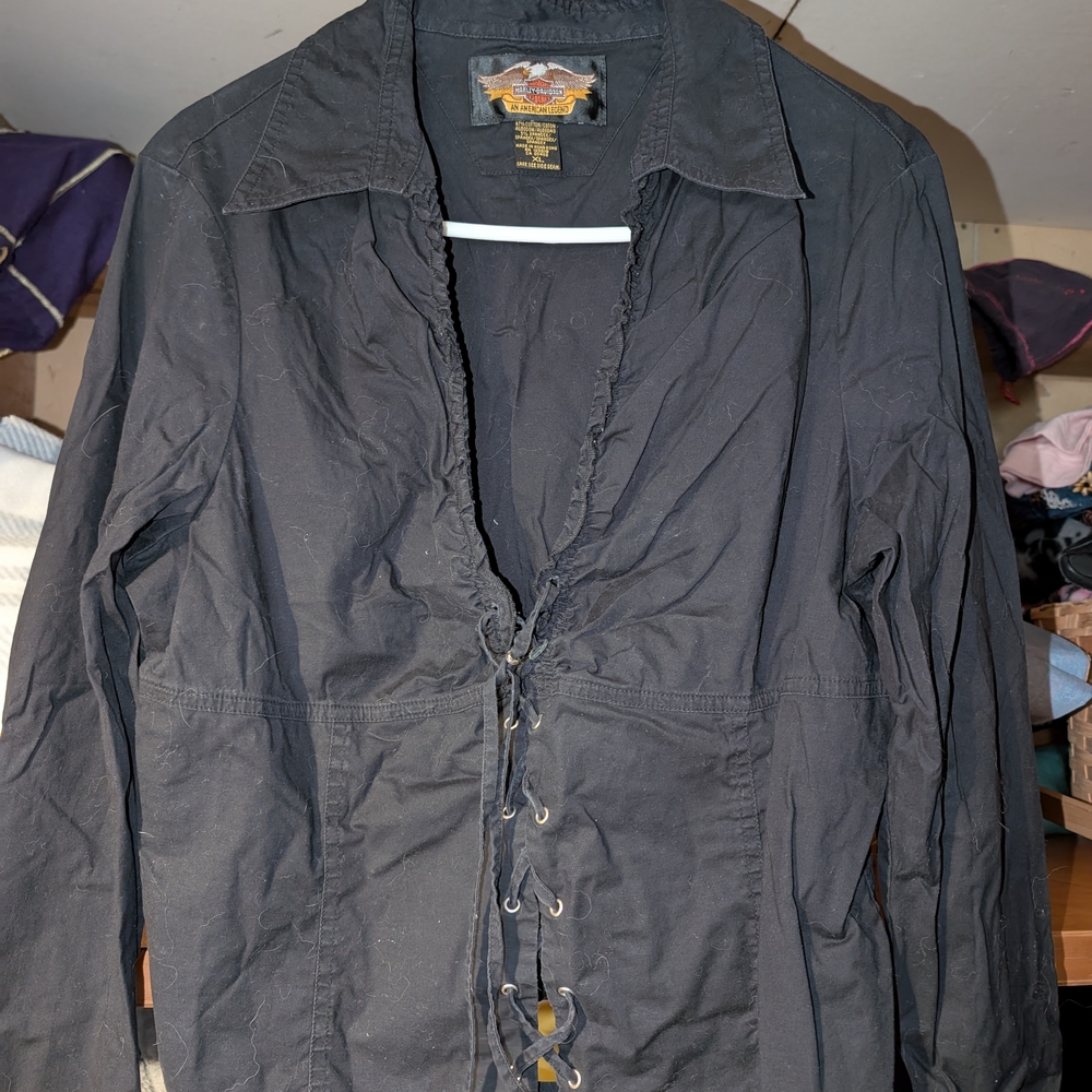 Harley-Davidson Black Lace-Up Jacket